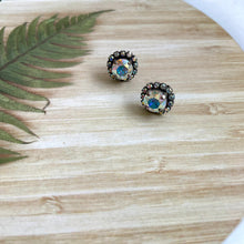 Silver Plated Super Sparkly Vintage Stud Earrings