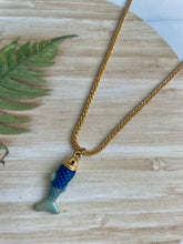 Something Fishy Blue Enamel Fish Pendant Necklace