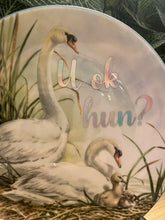 U ok hun? Upcycled Vintage Decorative Display Swan Plate