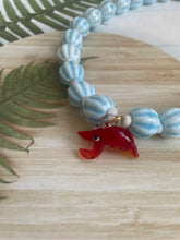 Chunky Light Blue Bead Lobster Necklace