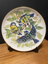 Live Love Loathe Blue Tits Upcycled Vintage Decorative Display Plate