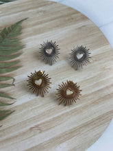 Bursting With Love Gold Plated Stud Earrings