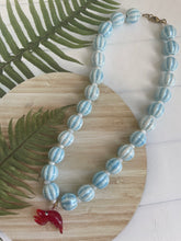 Chunky Light Blue Bead Lobster Necklace
