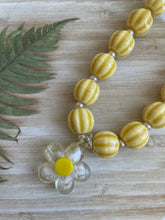 Chunky Yellow Bead Flower Necklace
