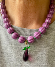 Chunky Purple Bead Aubergine Necklace