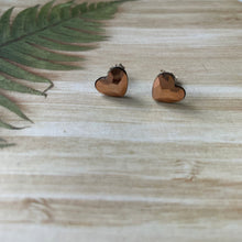 Rose Gold Swarovski Elements Heart Stud Earrings