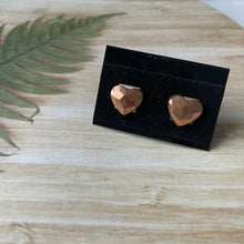 Rose Gold Swarovski Elements Heart Stud Earrings