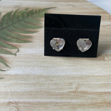 Clear Crystal Swarovski Elements Heart Stud Earrings