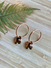 SALE!! Rose Gold Filled Hoops With Rose Gold Crystal Cross Charms