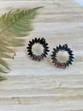 SALE!! Sterling Silver Petal Circle Earrings