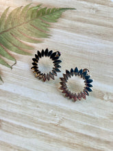 SALE!! Sterling Silver Petal Circle Earrings