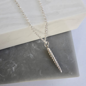 Sterling Silver Unicorn Horn Necklace