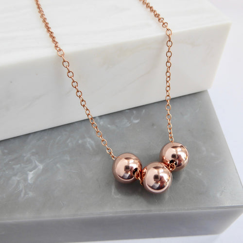 Rose Gold Filled Bead Necklace