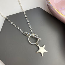 Sterling Silver Toggle Clasp Star Necklace
