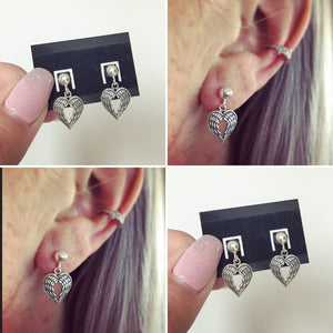 Sterling Silver Double Wing Earrings