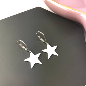 sterling silver star earrings