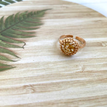 Rose Gold Plated Sterling Silver Dried Flower Ring