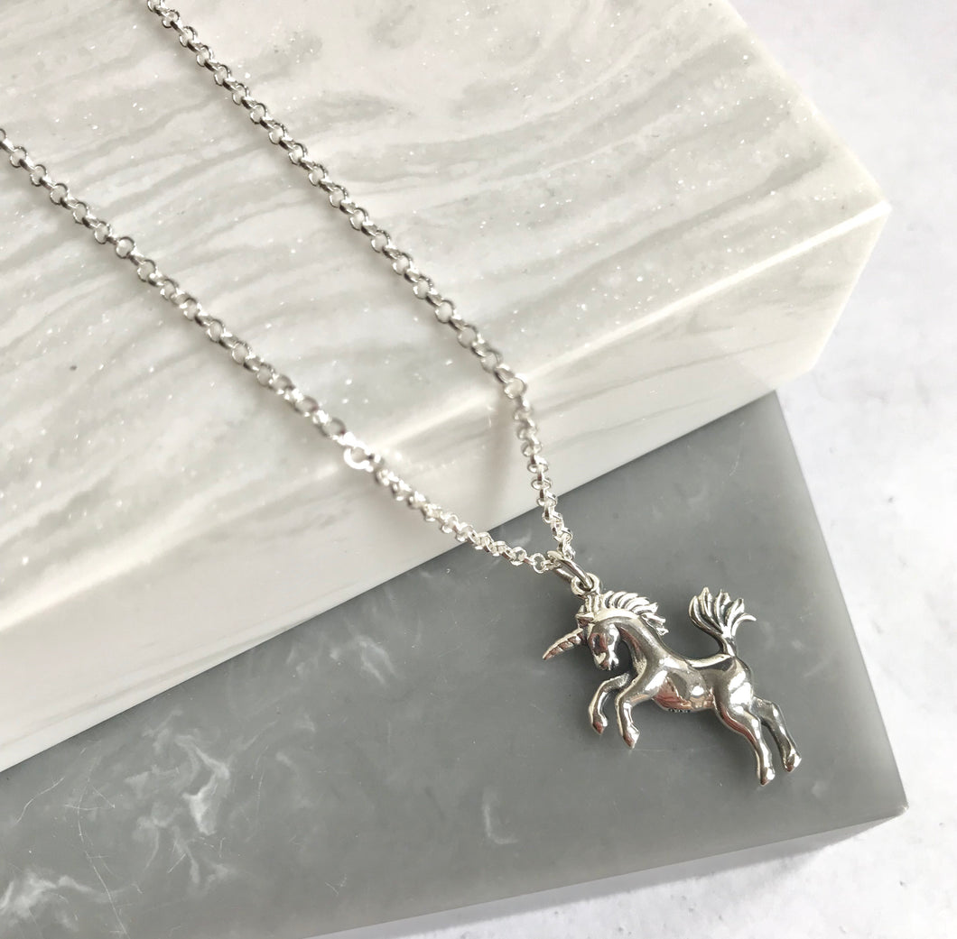 Sterling Silver Unicorn Necklace