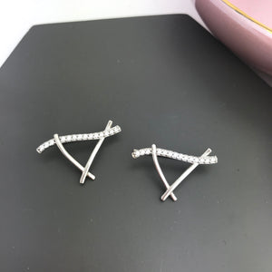 SALE!! Sterling Silver Sparkly Ear Crawlers