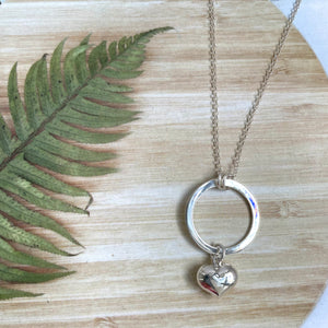 Sterling Silver Circle Of Love Necklace