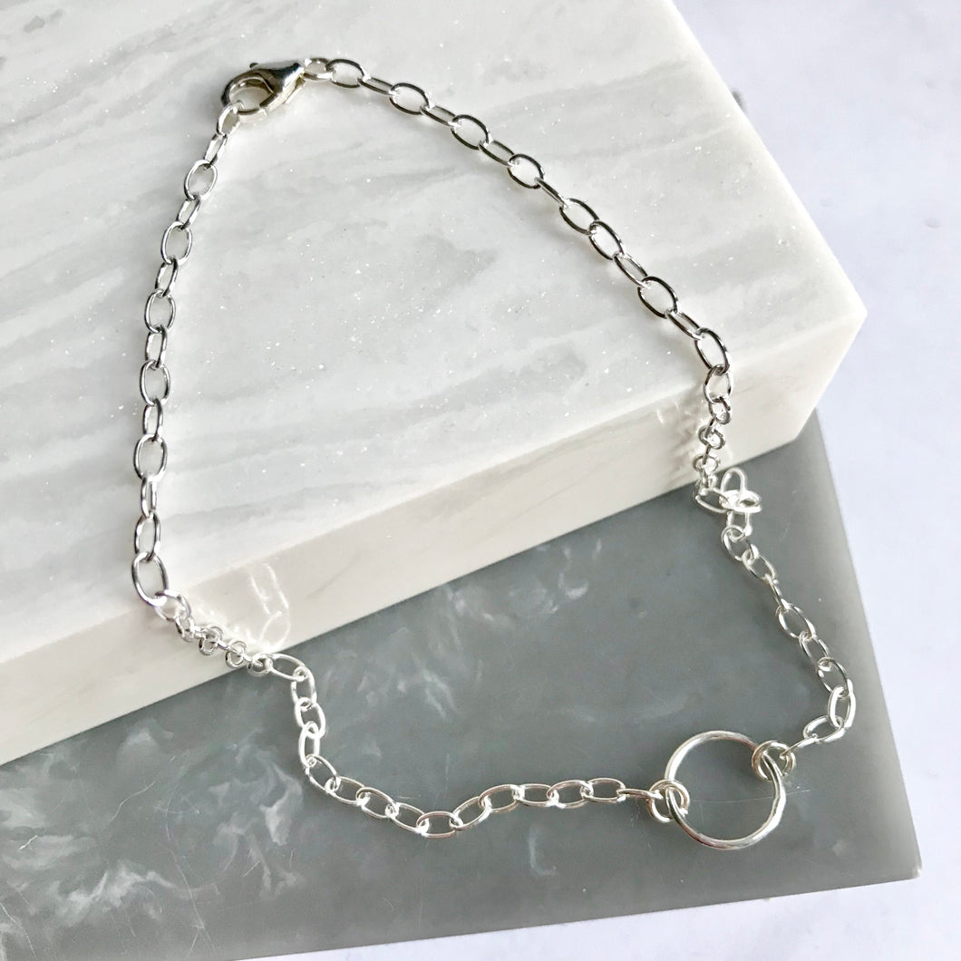 Sterling Silver Circle Anklet