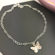 sterling silver butterfly anklet ankle chain