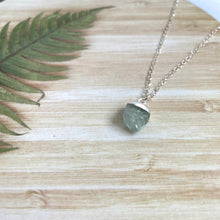 Sterling Silver Aquamarine Raw Crystal Necklace