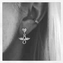 Sterling Silver Infinity Wing Earrings
