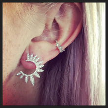 SALE!! Sterling Silver Starburst Crystal Earrings