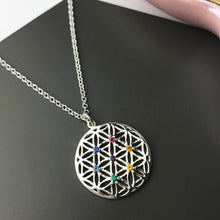 Sterling Silver Flower Of Life Chakra Pendant