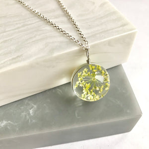 SALE!! Dried Flower Glass Ball Necklace