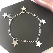 Sterling Silver 5 Star Bracelet