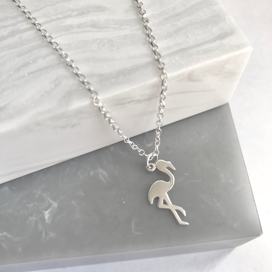 Sterling Silver Flamingo Necklace