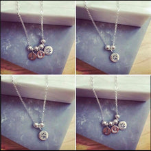 Sterling Silver Initial Bead Necklace