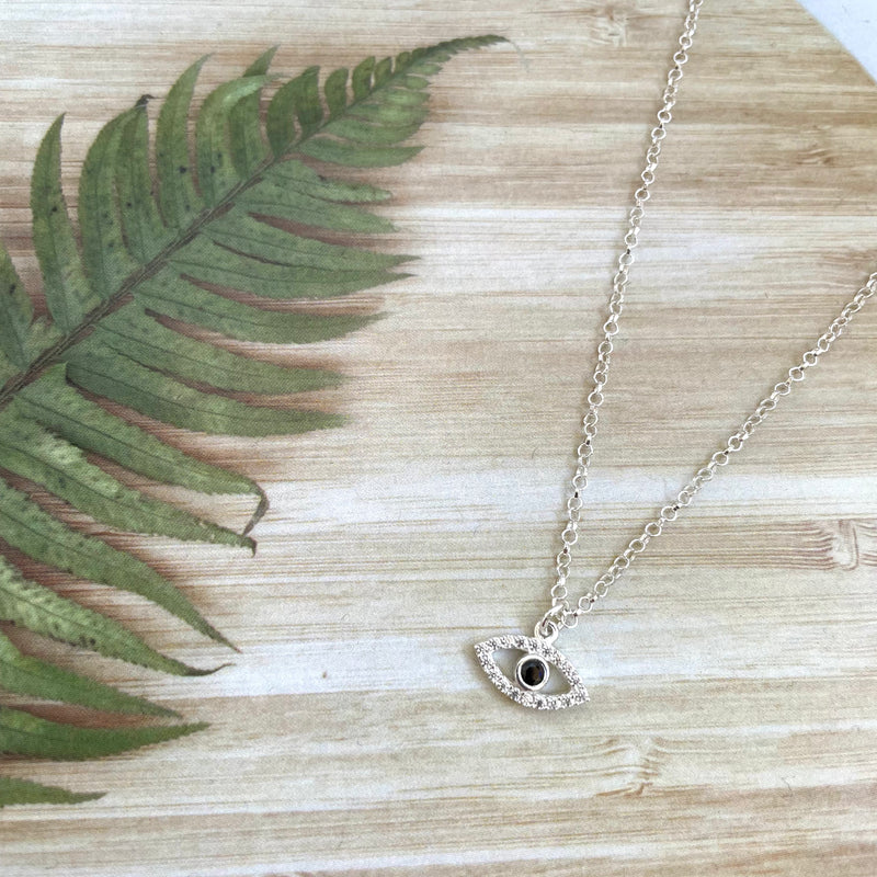 Sterling silver evil eye 2025 necklace
