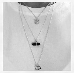 Sterling Silver Black Onyx Pendant Necklace
