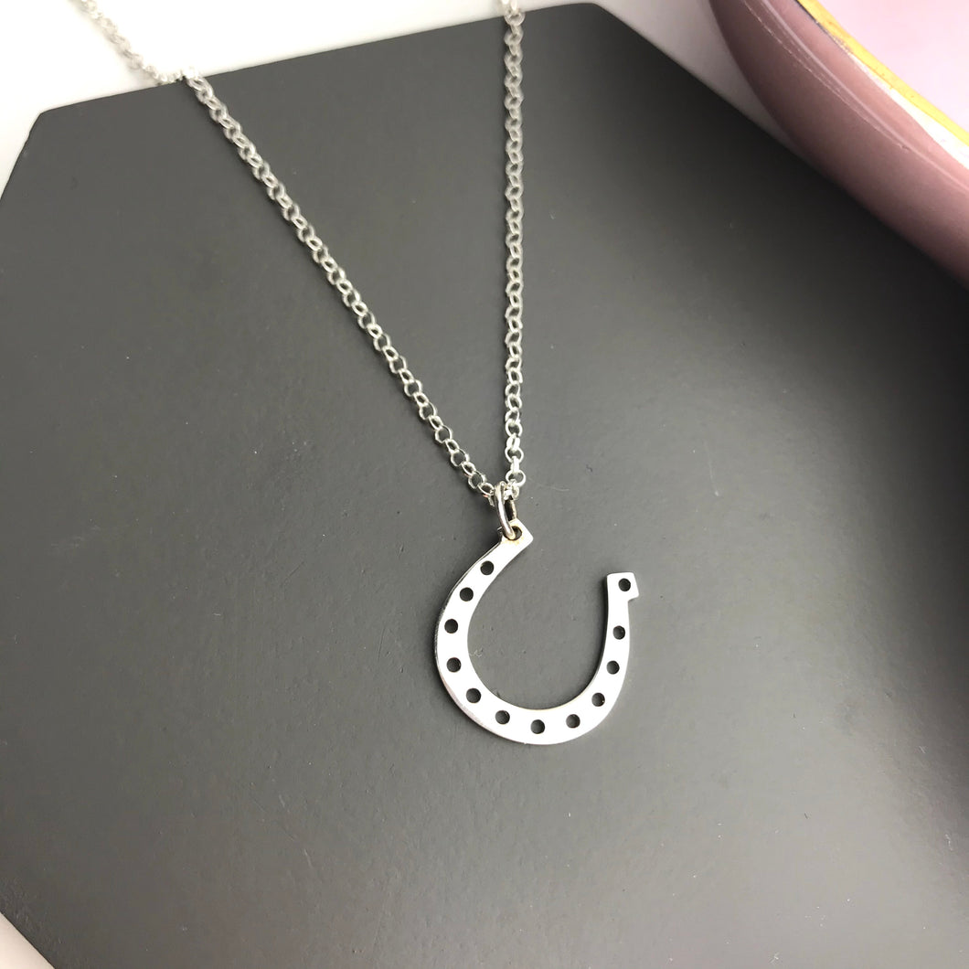 Sterling Silver Lucky Horseshoe Necklace